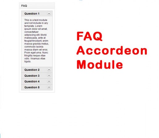 FAQ Accordeon Module